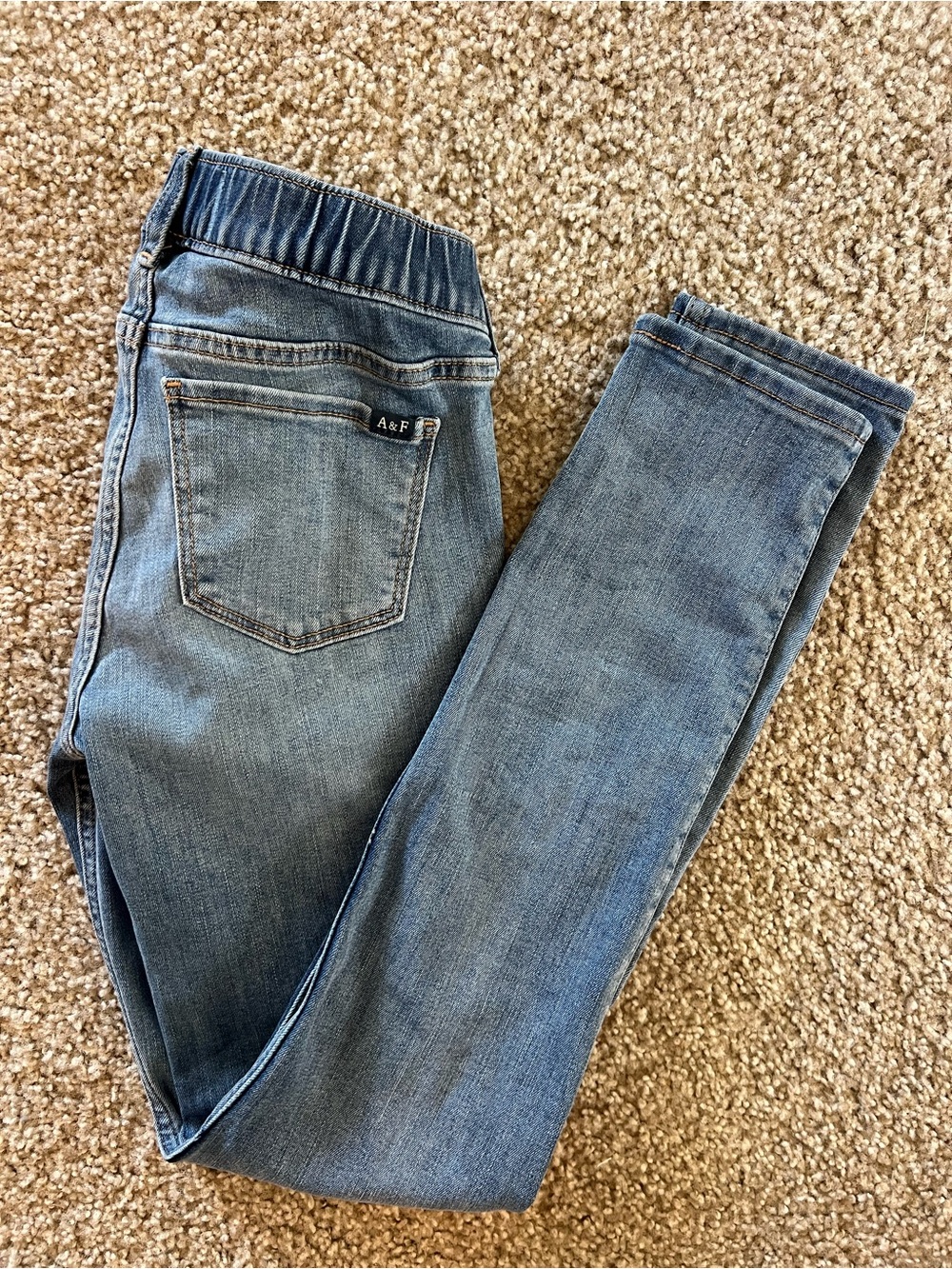 abercrombie kids light blue jeggings 11/12 long